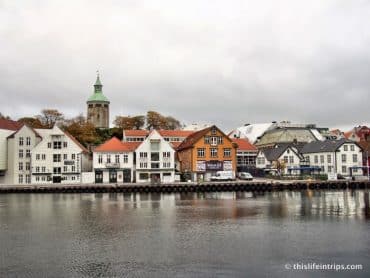 Overviewing Fargegaten - Øvre Holmegate in Stavanger Norway