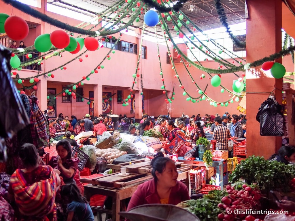 Street vendors at Chichicastenango Market