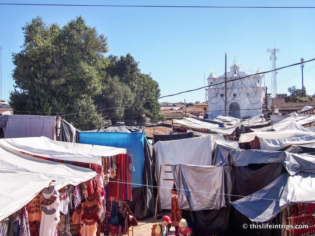 Vibrant stalls at Chichicastenango Market.