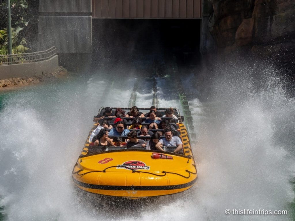 Best water slide activity at Jurassic Park, Universal Studios Hollywood