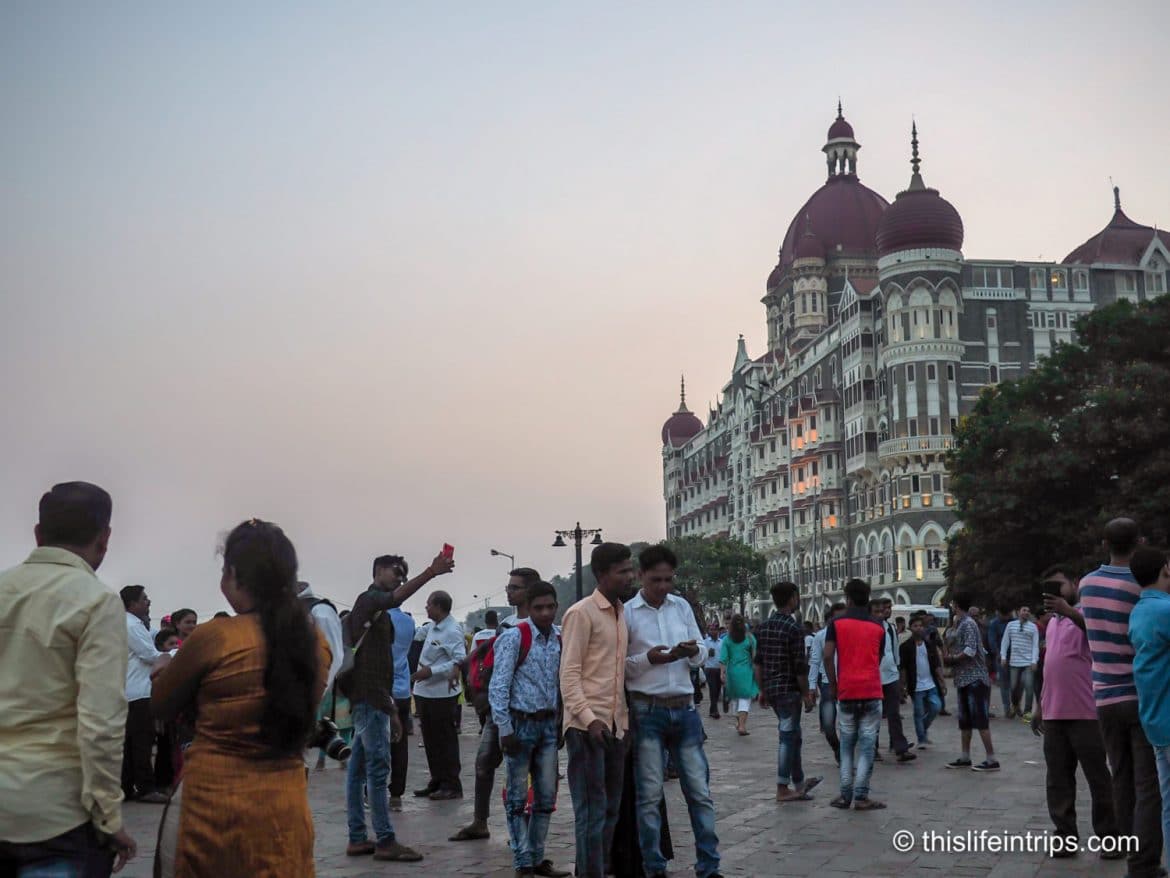 Taj Mahal Palace with blue sky in Mumbai