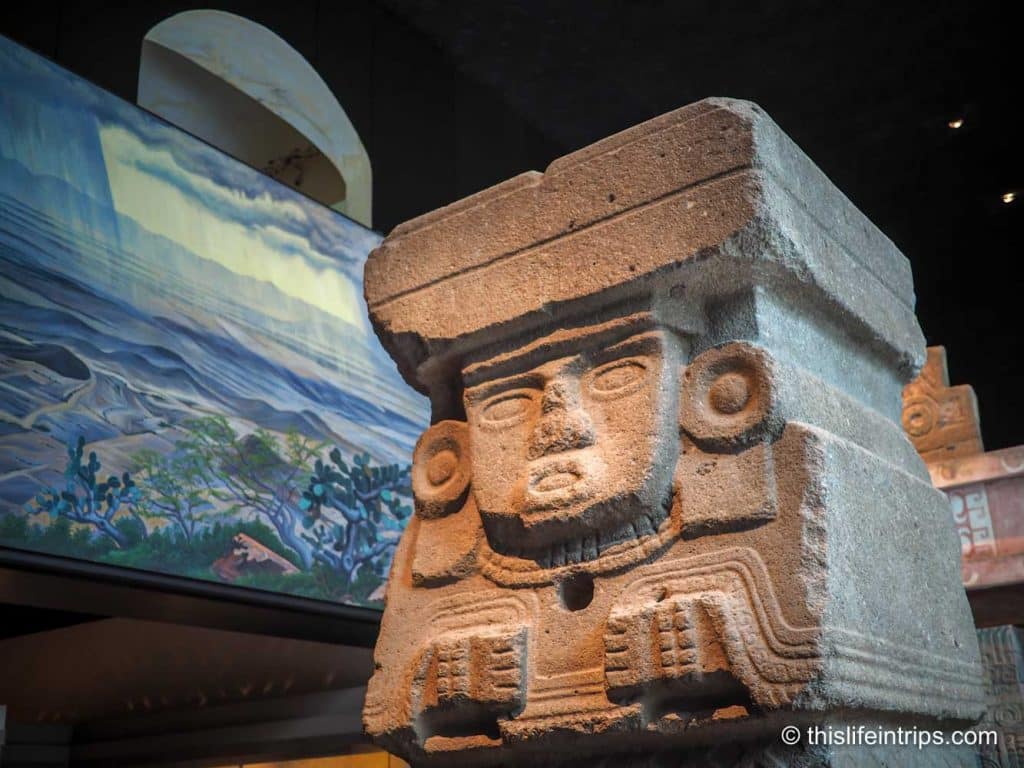 Aztec artifacts showcased at the Mexico Anthropology Museum.