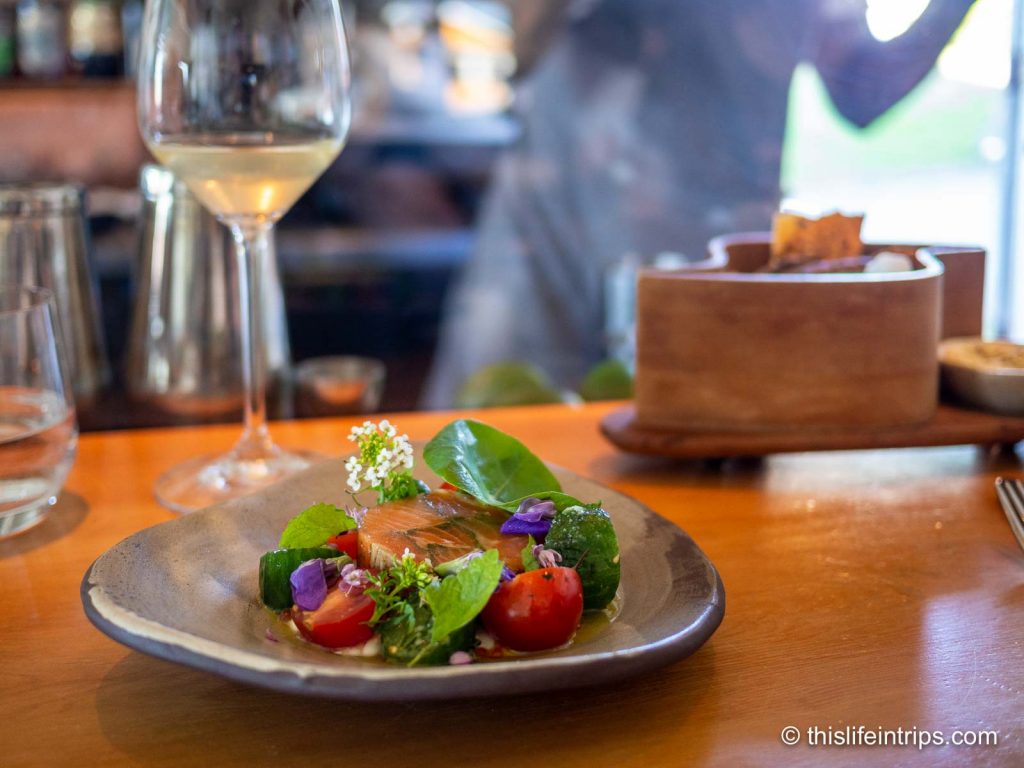 A culinary creations at Pluvio