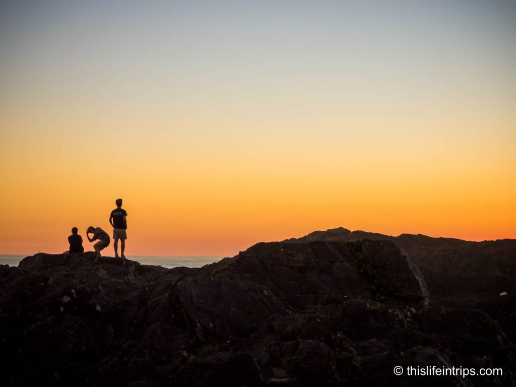 Immersing ourselves in the wilderness and sunset appreciation at the Wild Pacific Trail