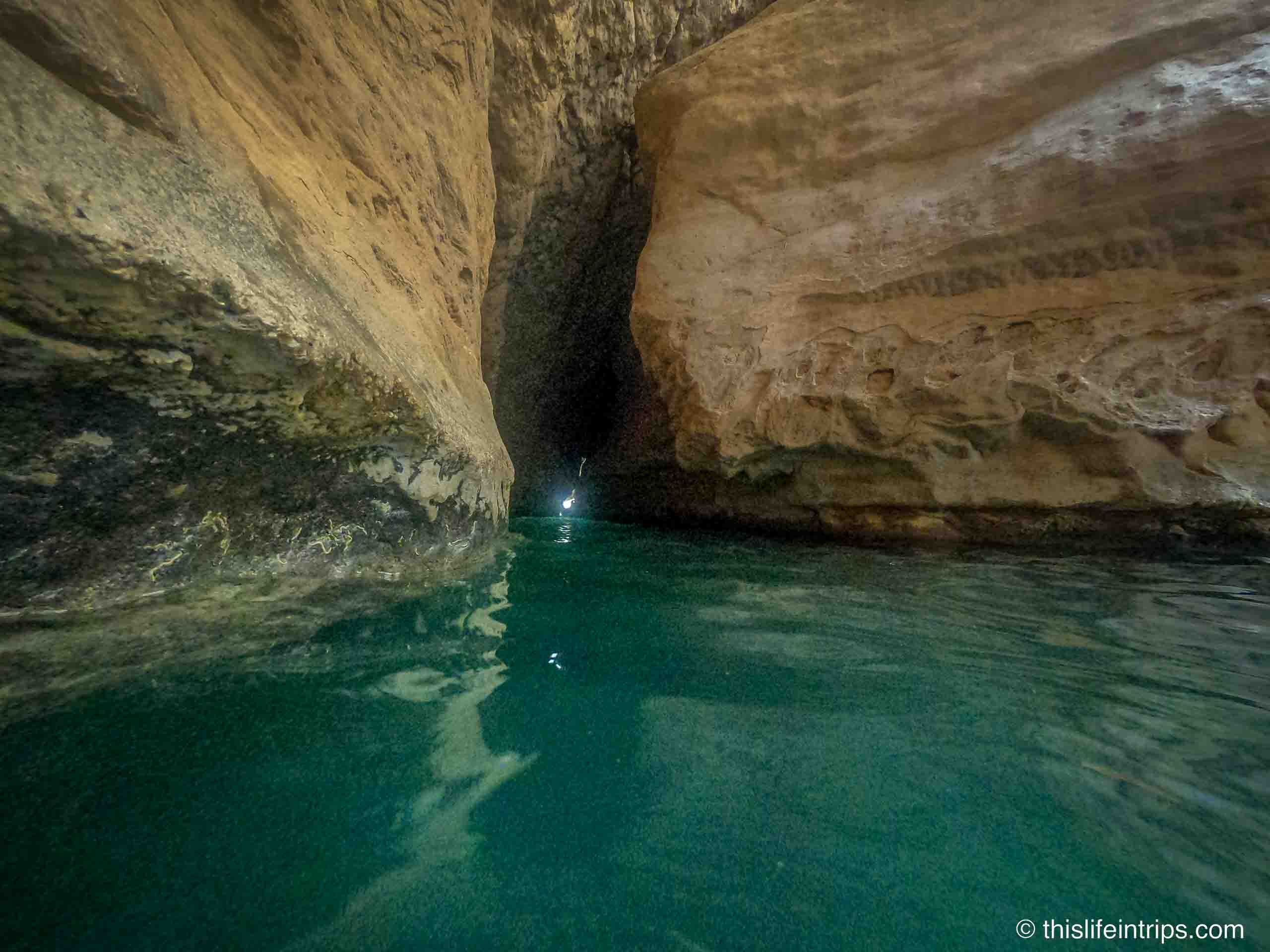 Immerse yourself in the magic of Wadi Ash Shab's waterfalls