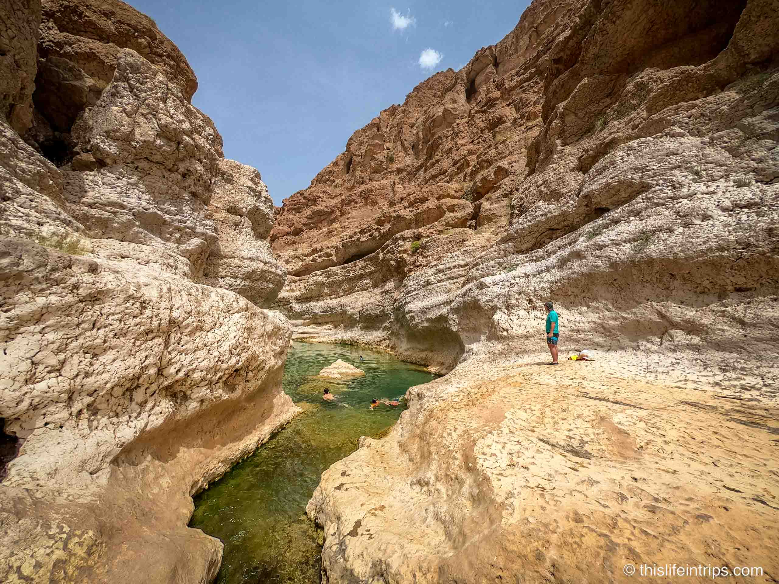 Beat the heat with a swim in Wadi Ash Shab's refreshing waters.