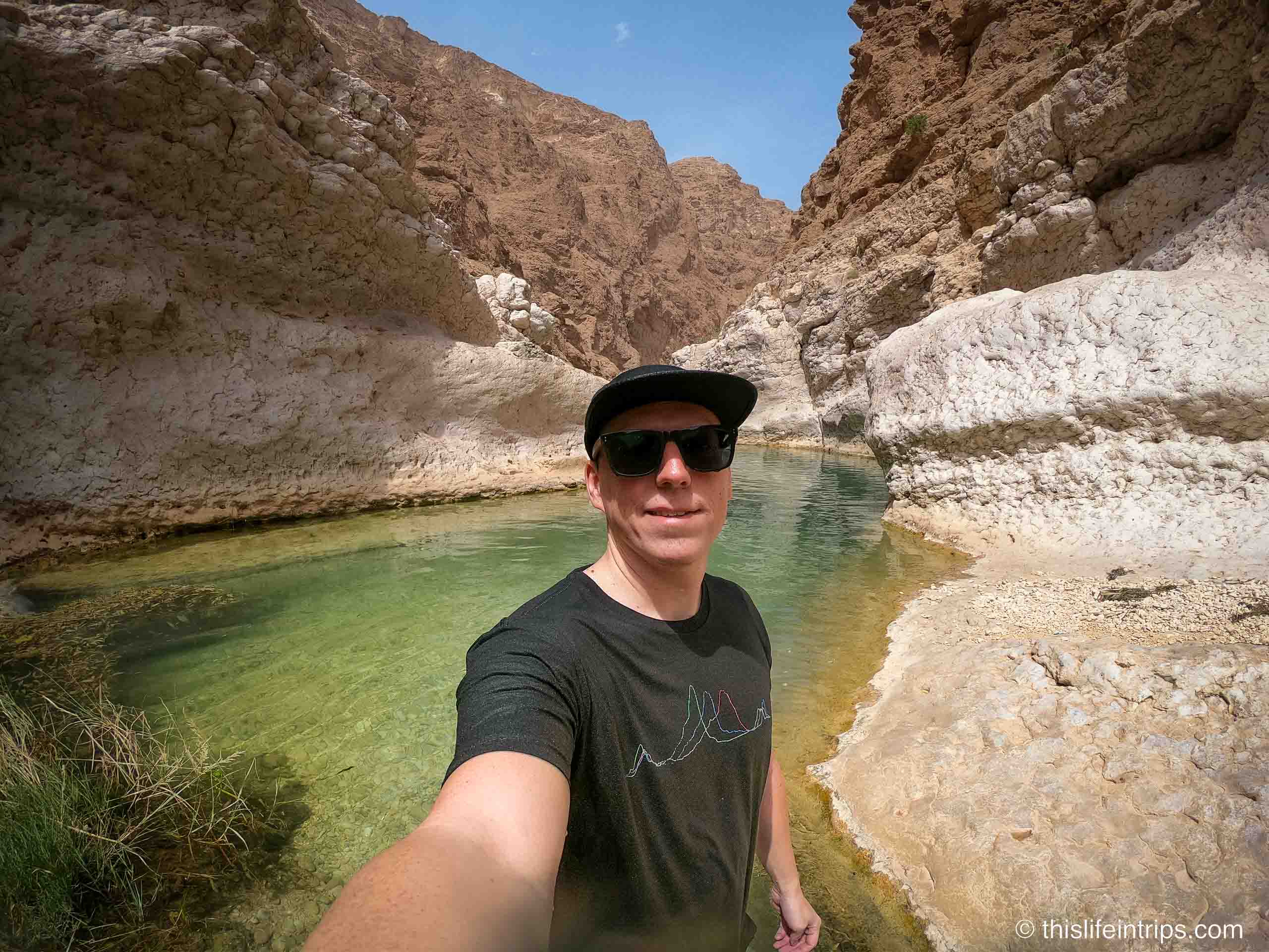 Cool off in Wadi Ash Shab's turquoise pools.