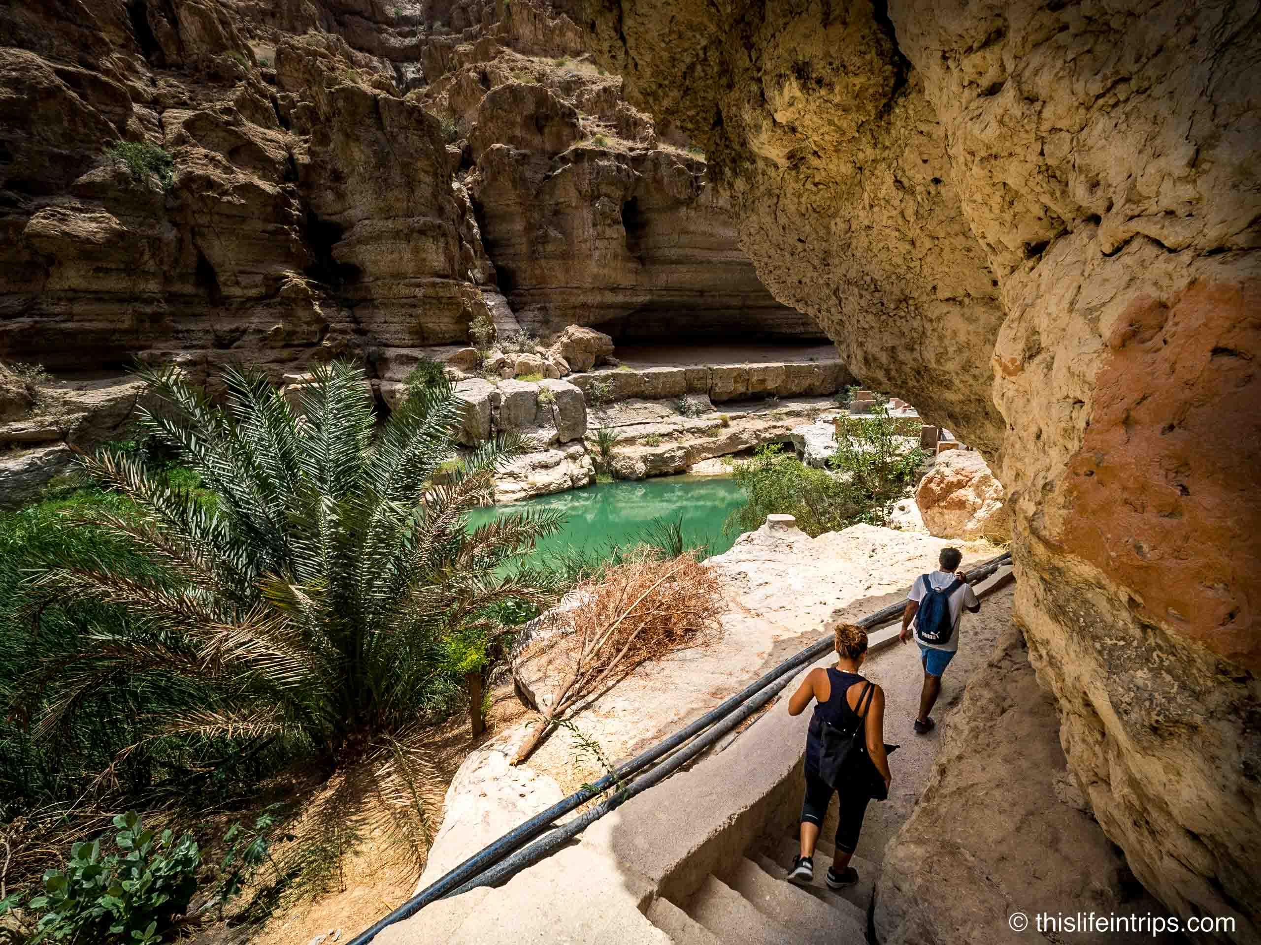 Trekking adventure in Wadi Ash Shab, Oman