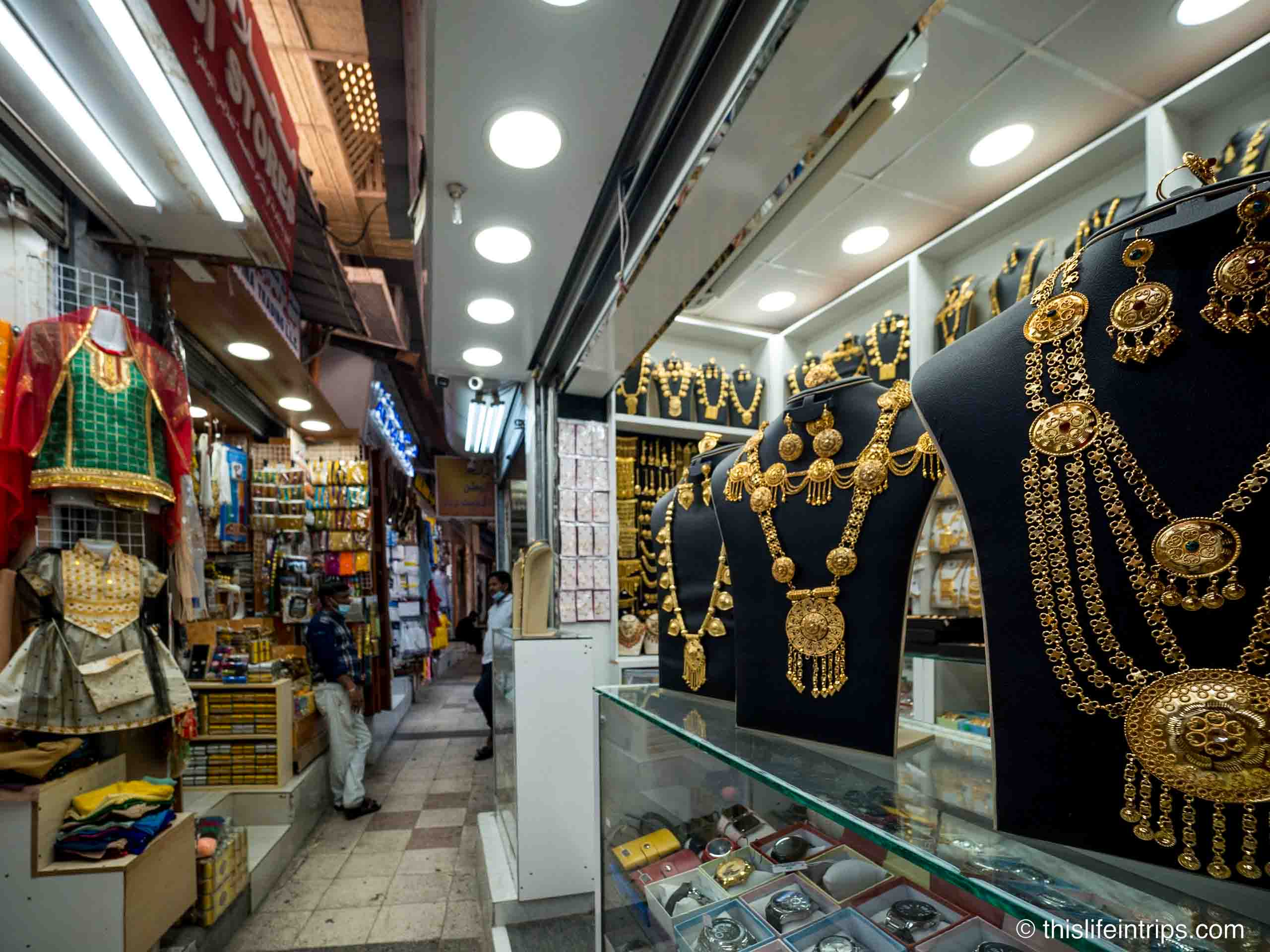 Bargain for textiles and jewelry at Mutrah Souq