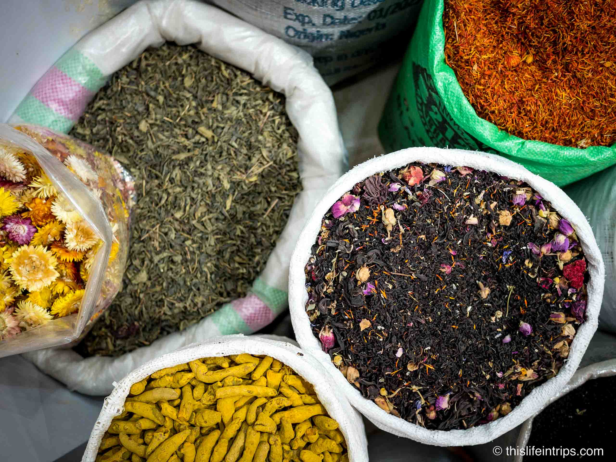 Traditional Omani goods at Mutrah Souq