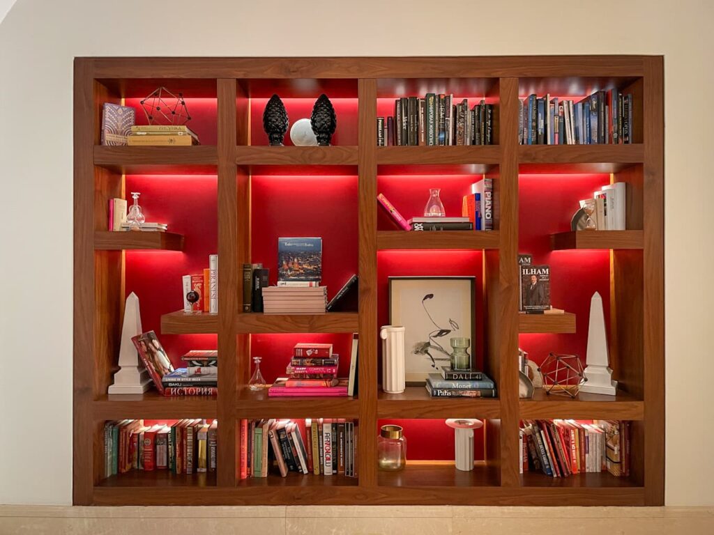 Merchant hotel Baku decorative book shelf