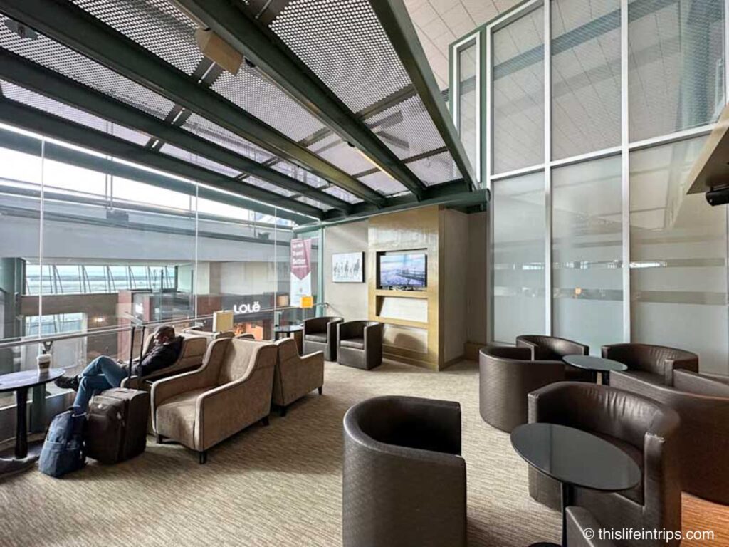 Edmonton Plaza Premium lounge terrace seating