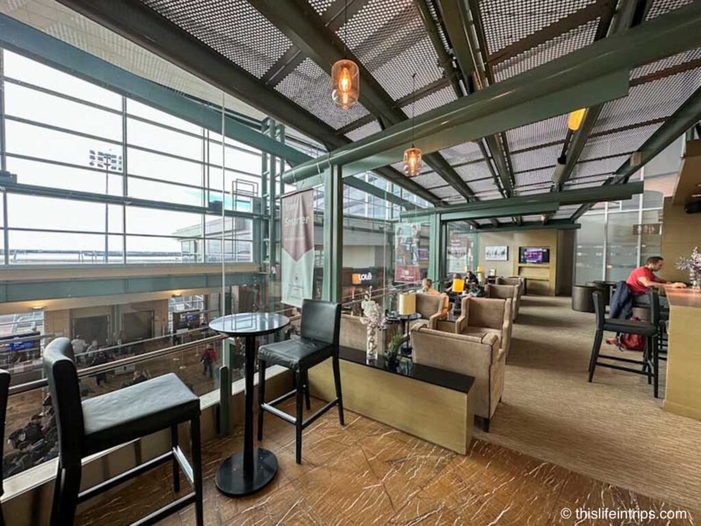 Edmonton Plaza Premium lounge terrace seating