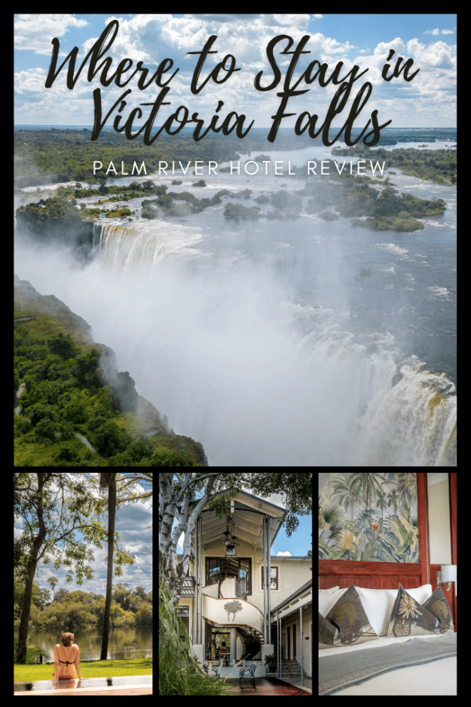 Where to stay in Victoria Falls Pinterest collage image