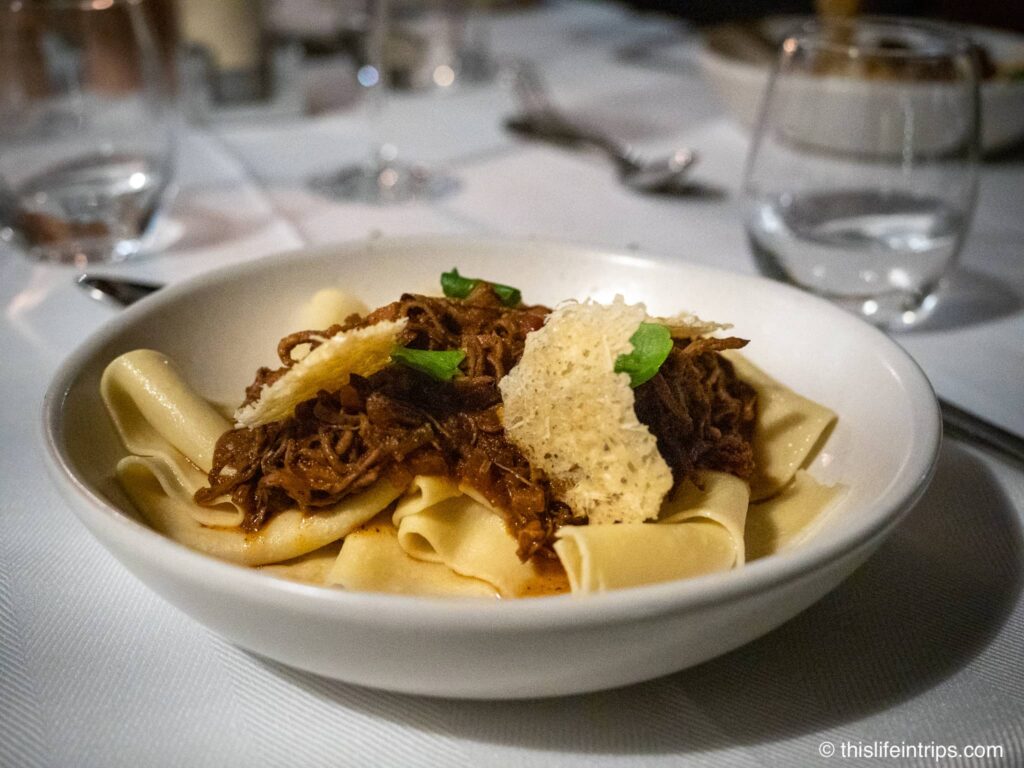 Bowl of pasta at the Palm River Hotel Victoria Falls hotel restaurant