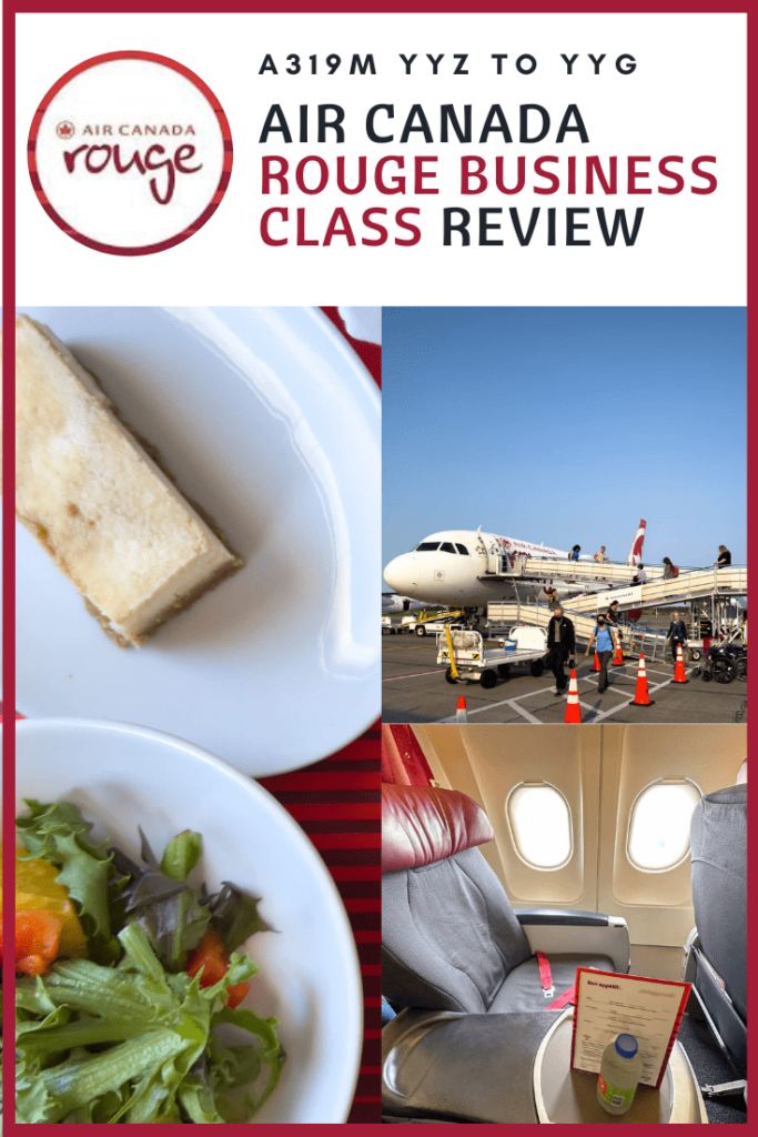 Air Canada Rouge Business Class Review Pinterest image