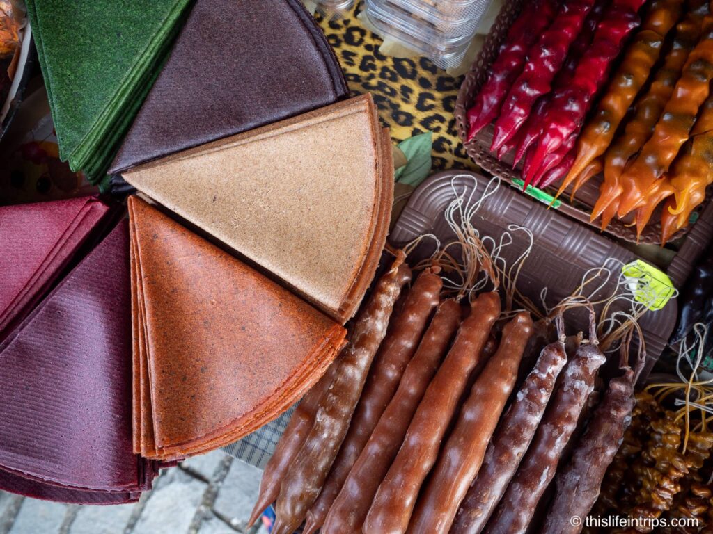Tklapi on display at a Tbilisi market