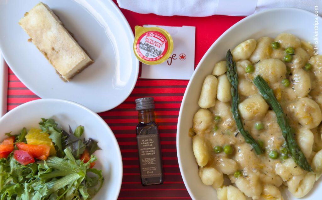 Air Canada Rouge Business Class meal
