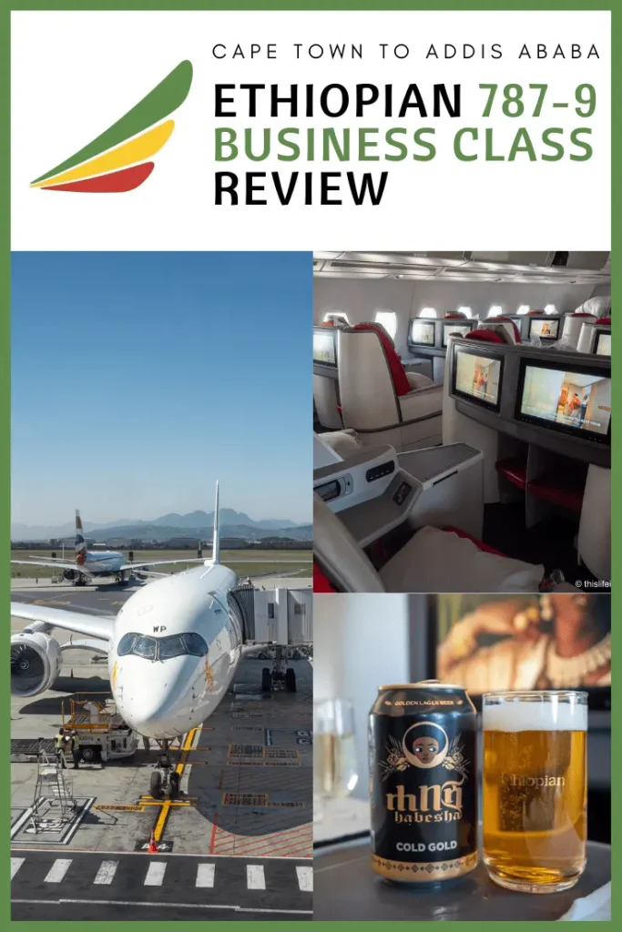 Ethiopian airlines business class review pinterest image