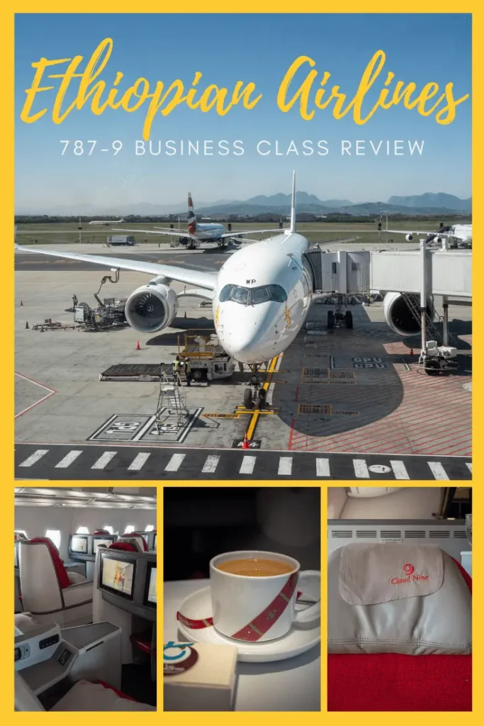 Ethiopian airlines business class review pinterest image
