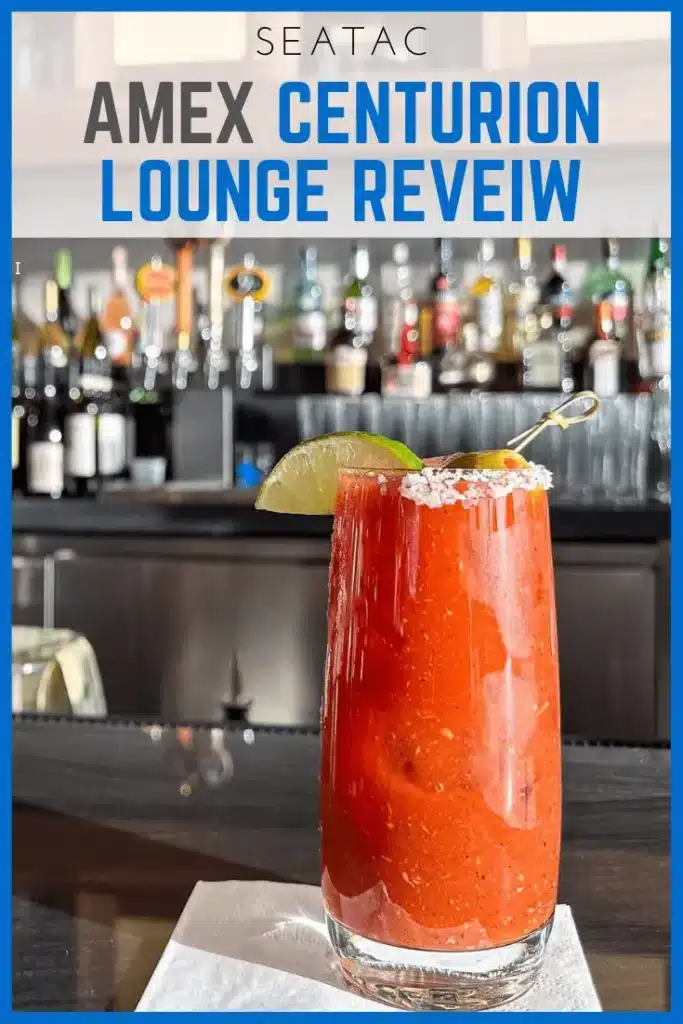 American Express Centurion Lounge Seattle Review Pinterest image