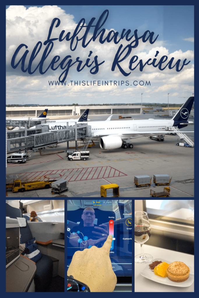 Lufthansa Allegris business class review pinterest image