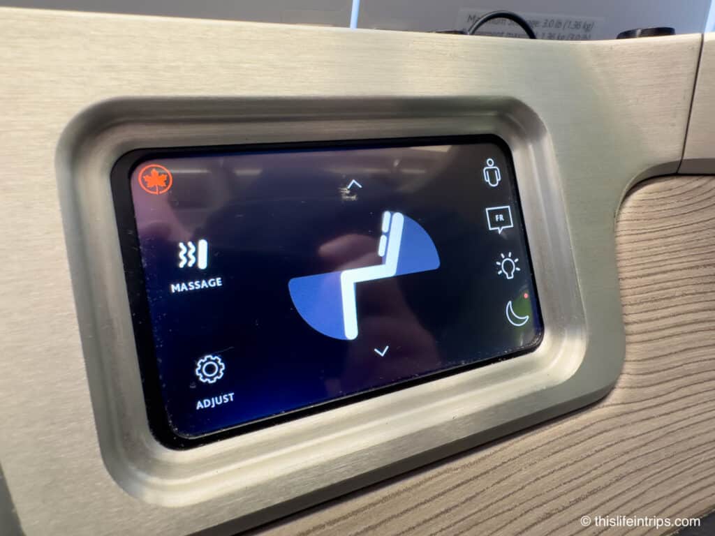 Air Canada A330 business class seat seatings