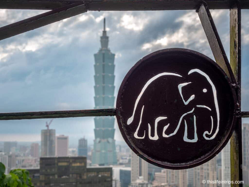 Elephant Mountain sign of elephant