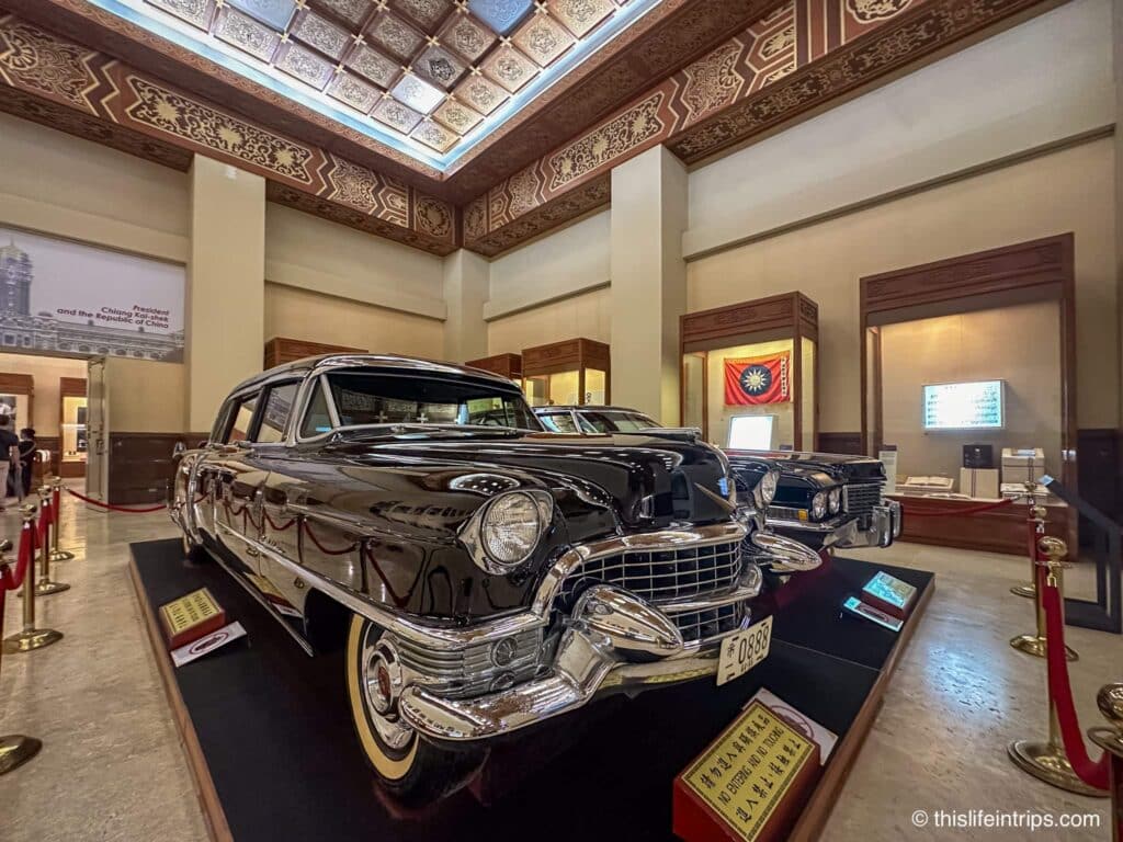 Car collection at the Kai-shek Memorial Hall museum in Taipei