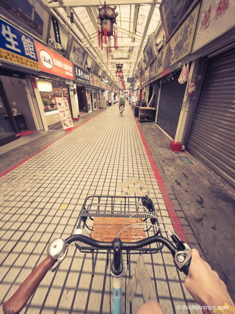 bike tour in the rain while spending 3 days in Taipei