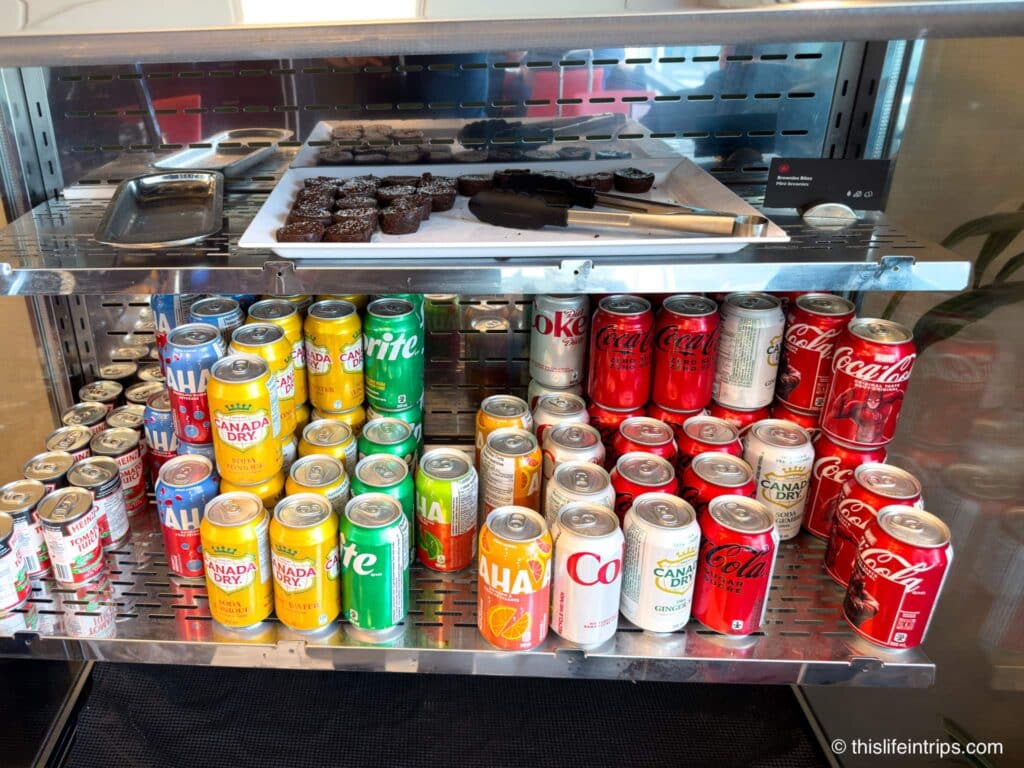 Drink selection at the Air Canada YHZ Lounge