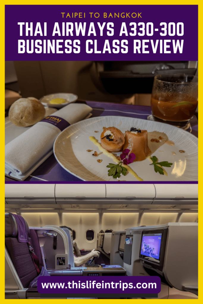 Thai Airways Business Class Review shareable Pinterest image