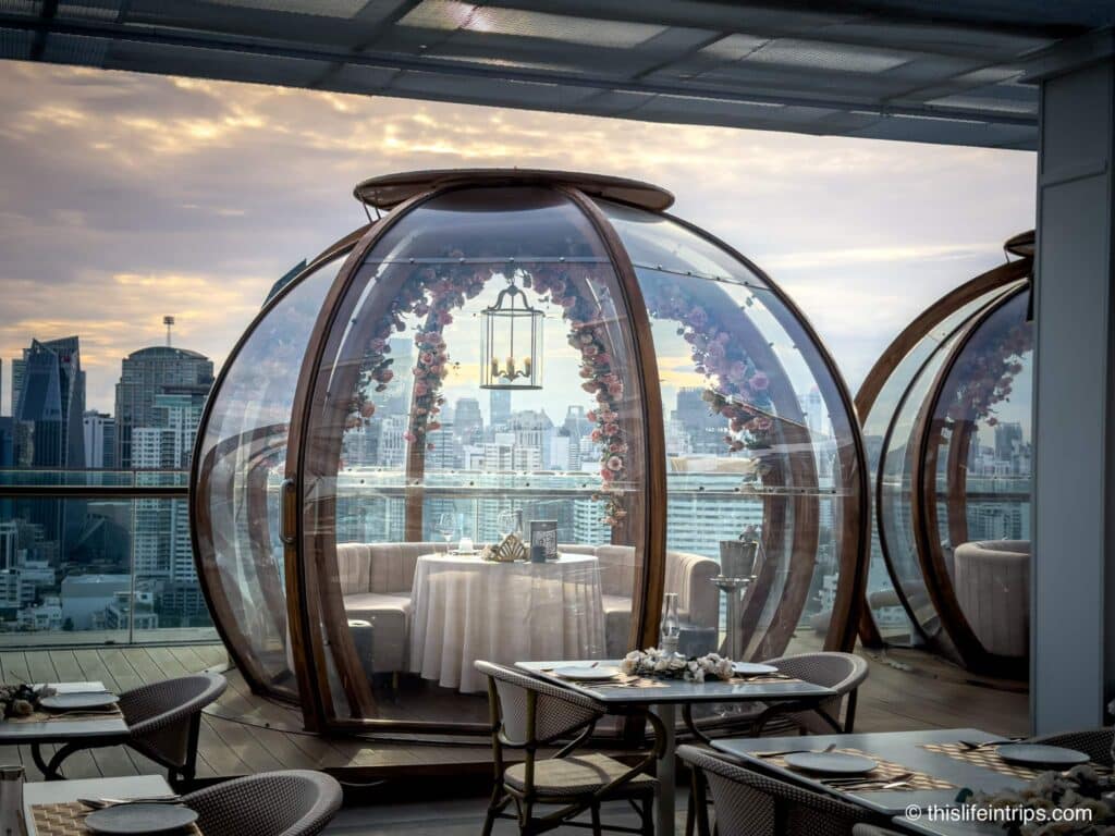 Pod table at the rooftop restaurant - Staybridge Suites Bangkok Thonglor
