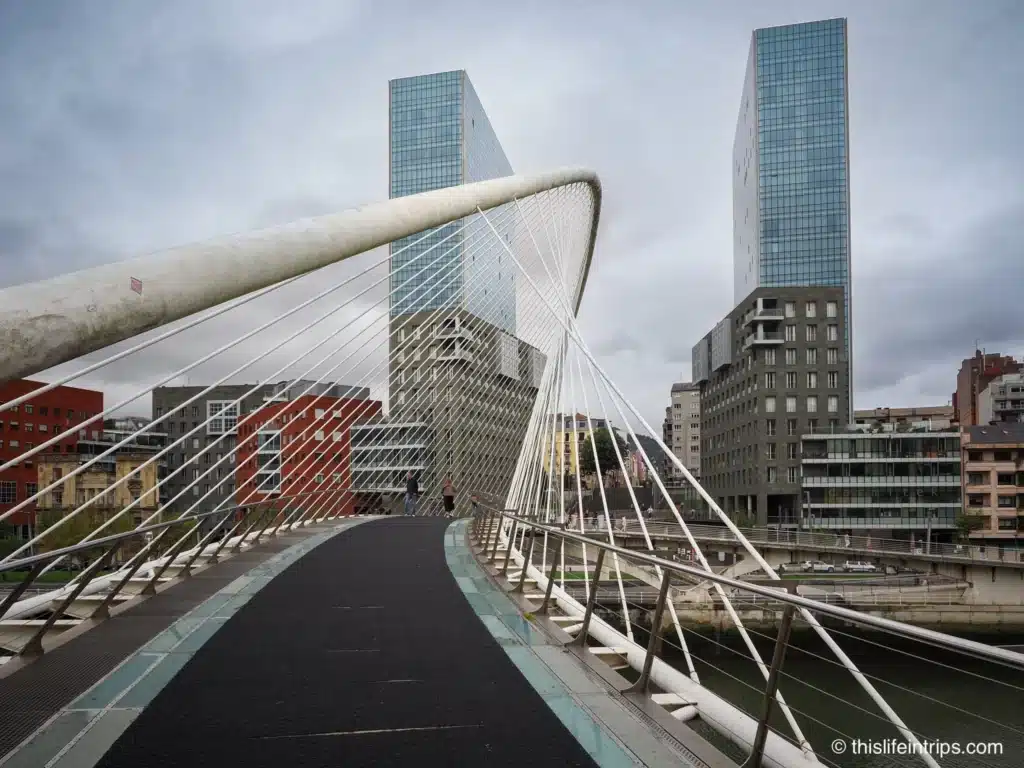 Zubizuri Bridge Bilbao Spain