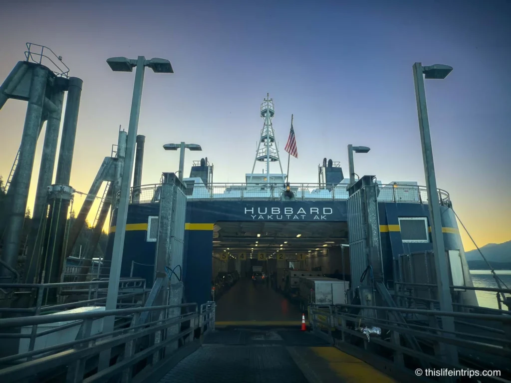 Boarding the AMHS ferry to Haines Alaska