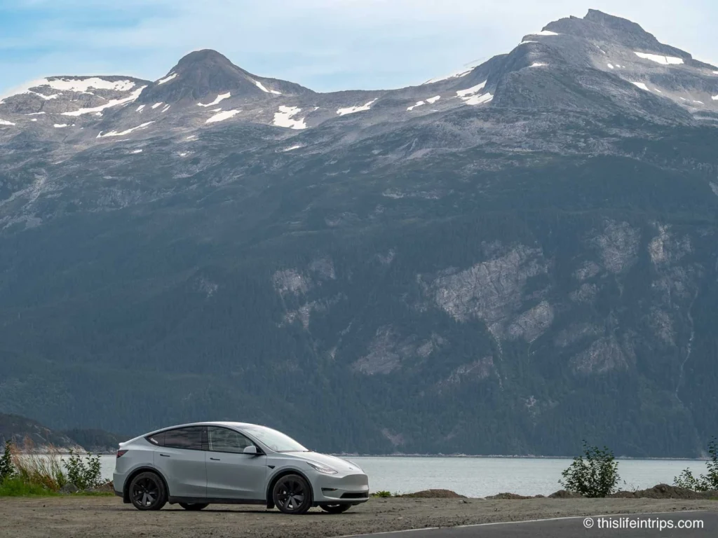 Tesla Model Y in Haines Alaska