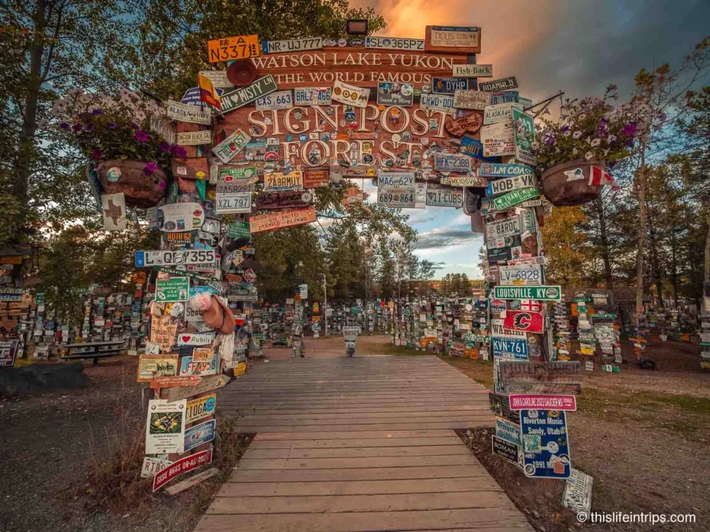 Entrance to the Watson Lake Sign Forest