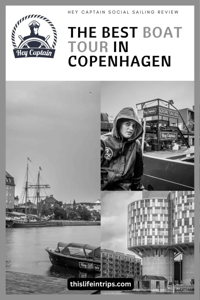 pinterest shareable image for Hey Captain Copenhagen boat tour review