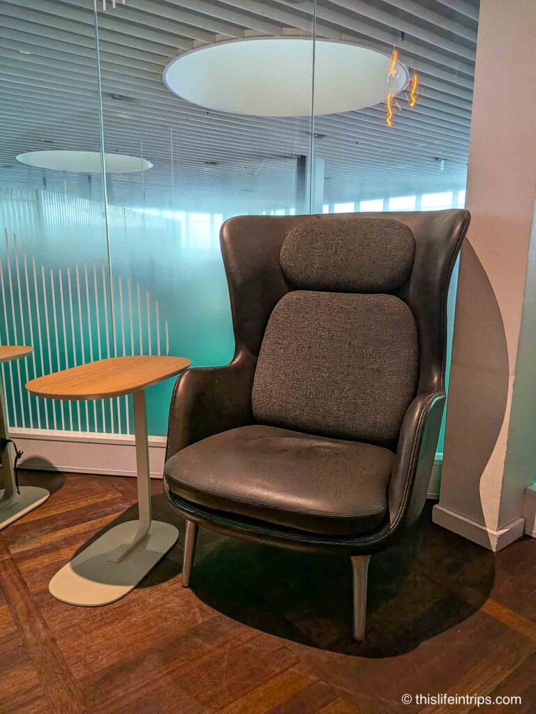 Seating at the Carlsberg Aviator Lounge