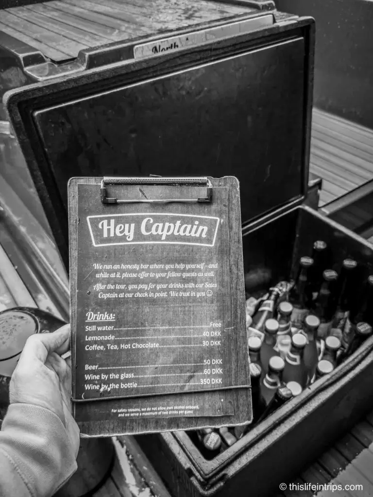 Hey Captain Copenhagen drink menu