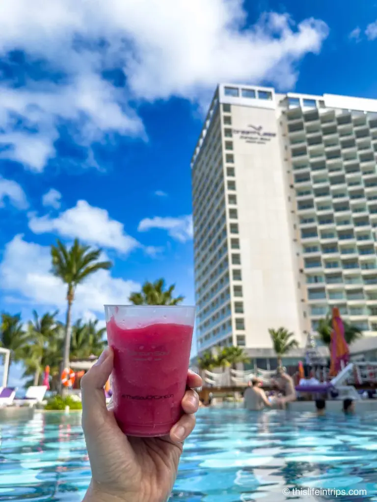Pool drinks flowing at the Breathless Cancun Soul Resort