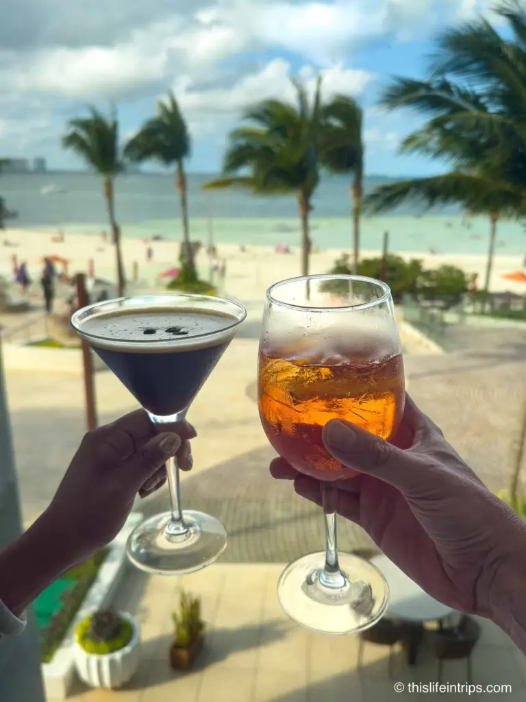 Elevated cocktails at the Xhale club - Breathless Cancun Resort