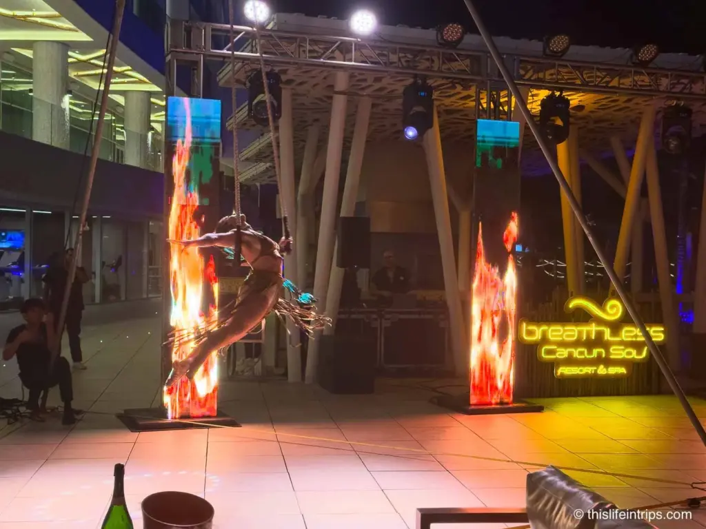 Entertainment was also a win at the Breathless Cancun Soul Resort