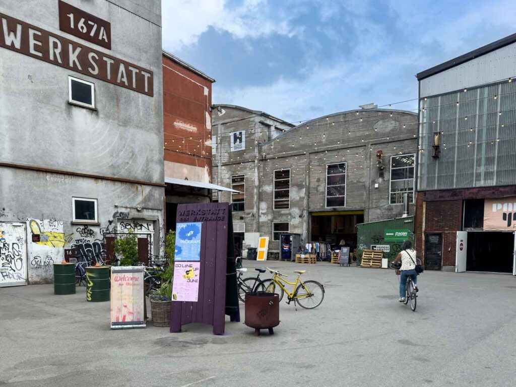 Biking through Reffen, Copenhagen