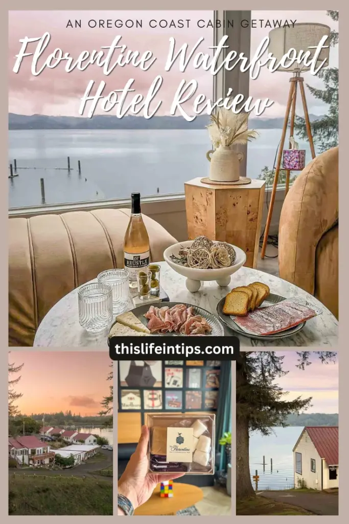 Shareable pinterest image for Florentine cabin rentals in Oregon Coast