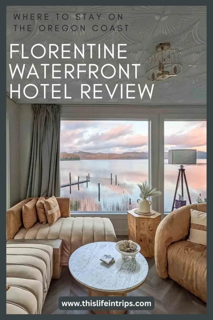Shareable pinterest image for Florentine cabin rentals in Oregon Coast