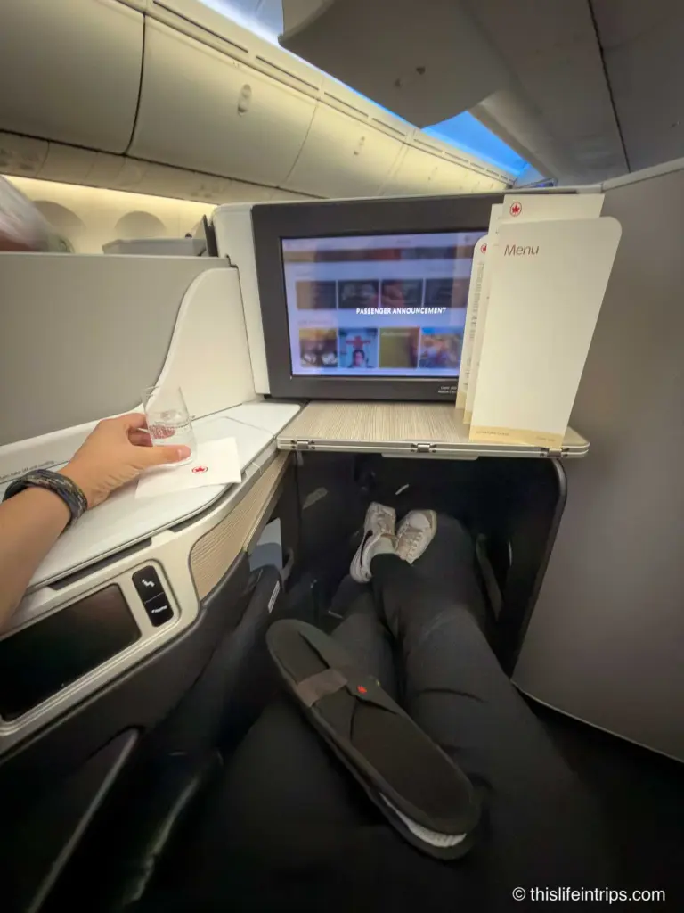 Air Canada 787 business class seat