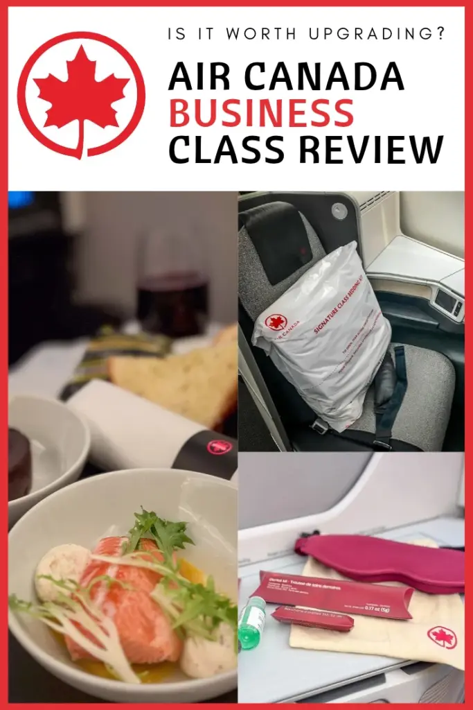 Vancouver to Manila Air Canada business class review shareable pinterest image